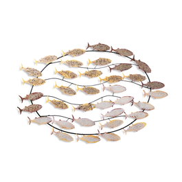 Wallity Alabalık 2 Escultura de pared de metal multicolor